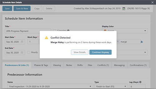 conflict notification